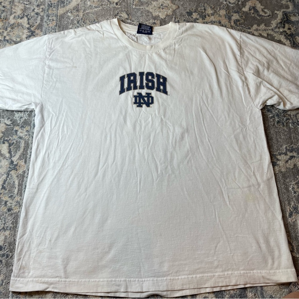 Vintage Jansport Irish Notre DameWhite T-Shirt